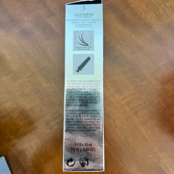 Lot of 2 Lancome Grandiose Smudgeproof Wide Fan Effect Black Mascara - Noir 01 - Picture 5 of 8